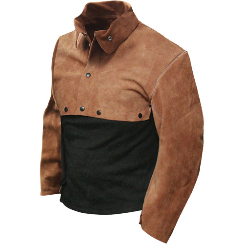 Plastron &agrave; manches en cuir de qualit&eacute; standard, 2T-Grand, Brun Superchem Industries