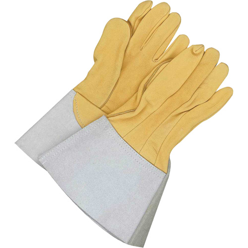Gants de soudage &agrave; l'arc TIG en cuir de daim retourn&eacute; Gander Brand, Cuir fleur de daim, Taille 8 Superchem Industries