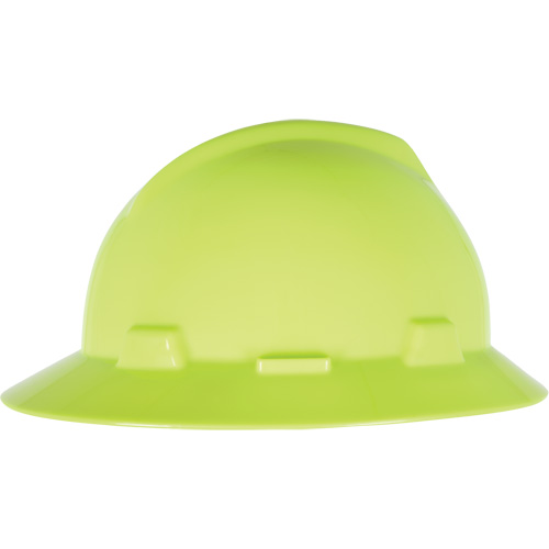 Casque de s&eacute;curit&eacute; &agrave; fente et bordure compl&egrave;te V-Gard, R&eacute;pond aux normes CSA type 1, Suspension Glissement rapide, Non ventil&eacute; Superchem Industries