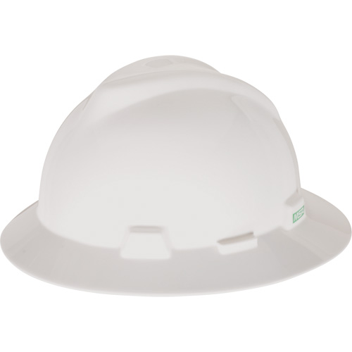 Casque de s&eacute;curit&eacute; &agrave; fente et bordure compl&egrave;te V-Gard, Suspension &agrave; douille, Non ventil&eacute; Superchem Industries