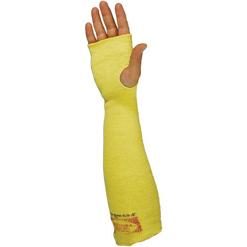 Sleeves with Thumb Hole, Kevlar&reg;, 22", ANSI/ISEA 105 Level 3/EN 388 Level 3, Yellow Superchem Industries