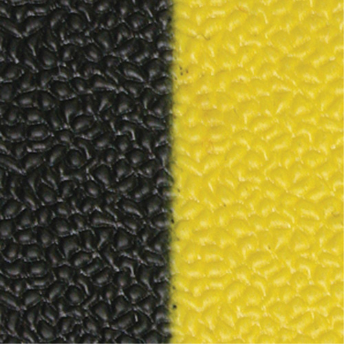 Tapis antifatigue Airsoft, Rugueux, 3' x 5' x 3/8", Noir/Jaune, &eacute;ponge en PVC Superchem Industries