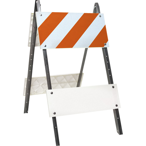 Prismatic Barricade, Folding, 24" L x 45" H, Orange/White Superchem Industries