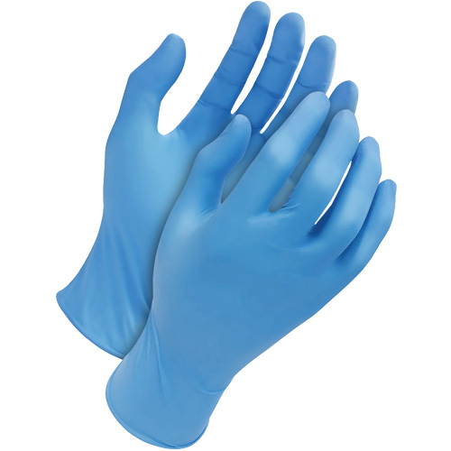 Gants jetables classiques, Moyen, Nitrile, 4 mils, Sans poudre, Bleu Superchem Industries
