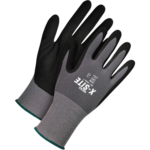X-Site Lightweight Coated Gloves, 8, Nitrile Coating, 15 Gauge, Nylon/Lycra&reg; Shell Superchem Industries