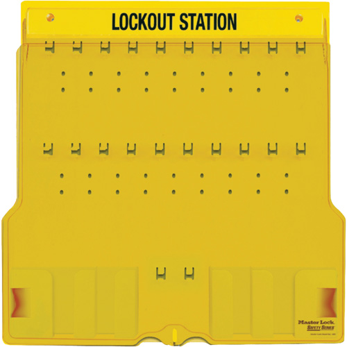 Trilingual Covered Lock Station, None Padlocks, 20 Padlock Capacity, Padlocks Not Included Superchem Industries