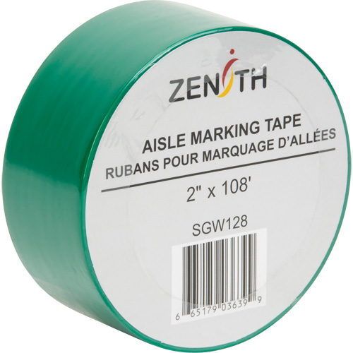 Ruban pour marquage d'all&eacute;es, 2" x 108', PVC, Vert Superchem Industries