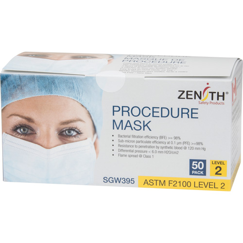 Disposable Procedure Face Masks, ASTM F2100 Level 2, Class 1 Superchem Industries