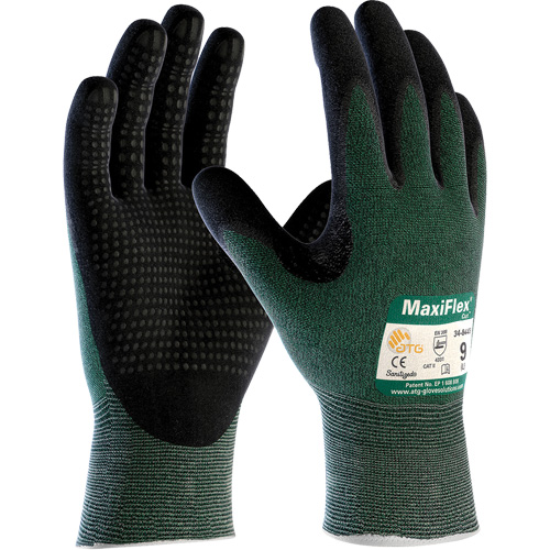 ATG MaxiFlex&reg; Cut Gloves, Size Small, 15 Gauge, Foam Nitrile Coated, Engineered Yarn Shell, ASTM ANSI Level A2/EN 388 Level 3/EN 388 Level B Superchem Industries