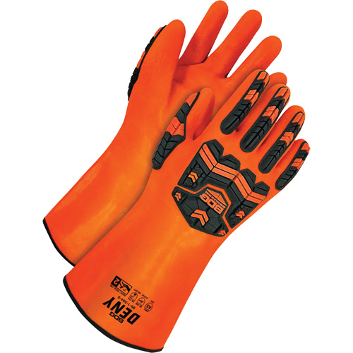 Gants r&eacute;sistants aux produits chimiques Deny, Taille 9, 14" lo, PVC, Doublure en Tissu &eacute;ponge Superchem Industries