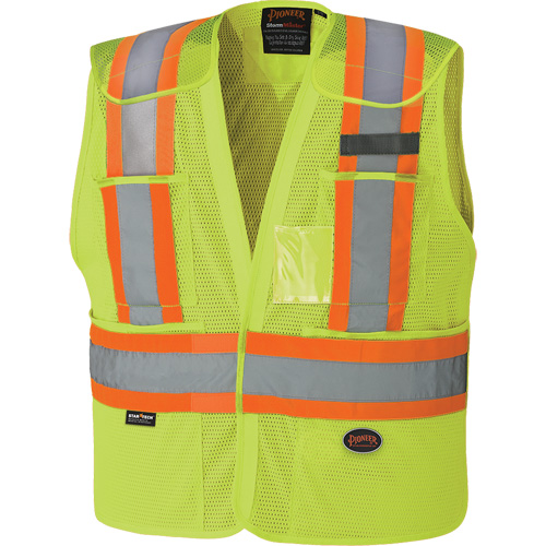 6933 High-Visibility Drop Shoulder Safety Tear-Away Vest, High Visibility Lime-Yellow, Medium/Small, Polyester Superchem Industries