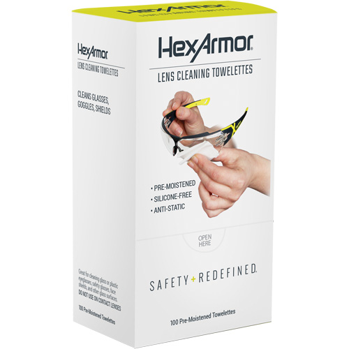 Lingettes nettoyantes pour verres, Paquet de 100 Superchem Industries