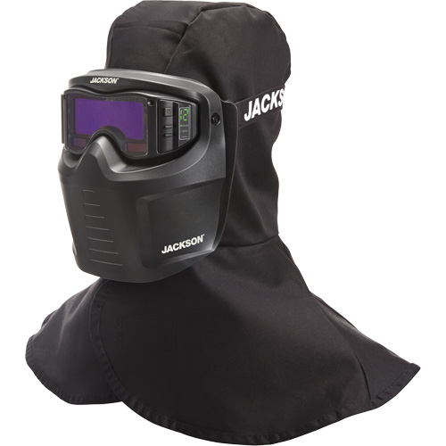 Rebel ADF Welding Mask, 3.5" L x 1.3" W View Area, 3/5-12 Shade Range, Black Superchem Industries