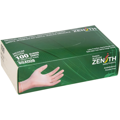 Gants jetables, Petit, Vinyle, 4,5 mils, Sans poudre, Transparent, Classe 2 Superchem Industries