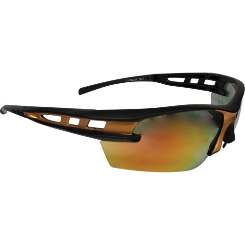 Lunettes de s&eacute;curit&eacute; Mango, Lentille Miroir orange, R&eacute;pond ou surpasse la norme CSA Z94.3 Superchem Industries
