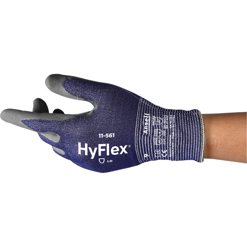 Gants r&eacute;sistants aux coupures HyFlex 11-561, 5, Calibre 15, Rev&ecirc;tement Nitrile, EN 388 niveau C Superchem Industries