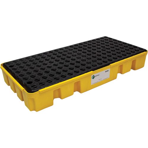 Low Profile Spill Pallet, 25.5 US gal. Spill Capacity, 49" x 24" x 6.5" Superchem Industries
