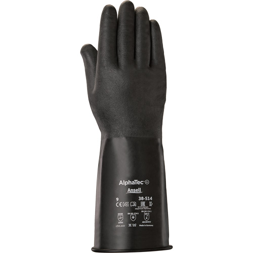Gants AlphaTec 38-514, Taille 7, 14" lo, Caoutchouc butyle, 14 mils Superchem Industries