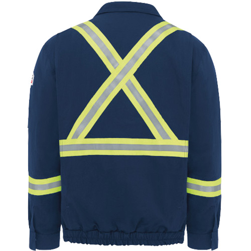 Blouson aviateur doubl&eacute; pour hommes avec garniture r&eacute;fl&eacute;chissante, Petit, Bleu marin, 29 cal/cm² Superchem Industries