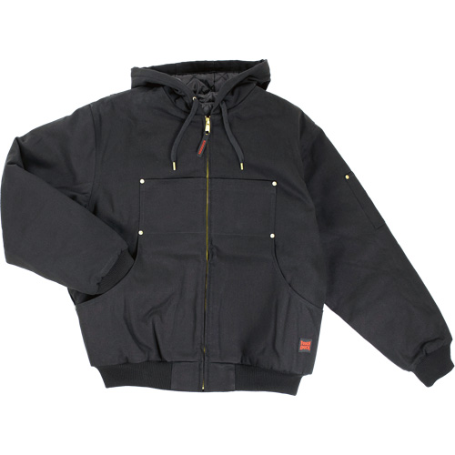 Blouson d'aviateur en toile lourde avec capuchon, Hommes, Moyen (grande taille), Noir Superchem Industries