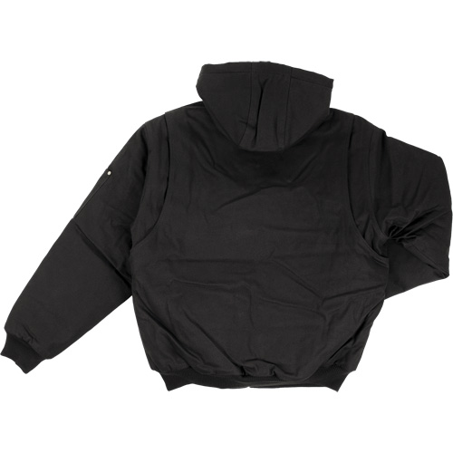 Blouson d'aviateur en toile lourde avec capuchon, Hommes, Moyen (grande taille), Noir Superchem Industries