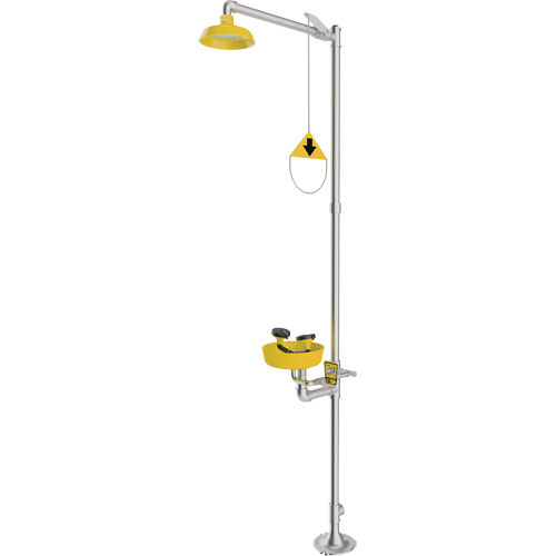 Combination Emergency Shower & Eyewash Station, Pedestal Superchem Industries