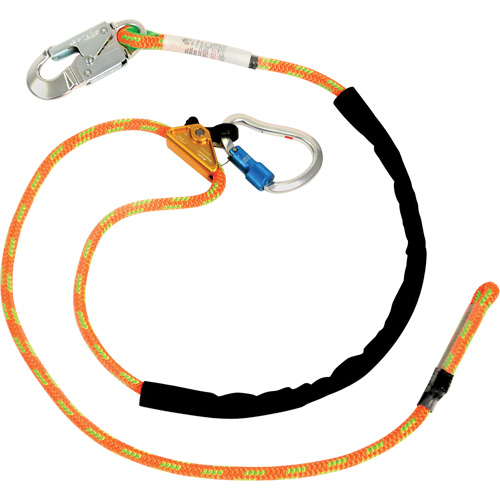 Adjustable Rope Lanyard, 1 Legs, 8', CSA Class F, Polyester Superchem Industries