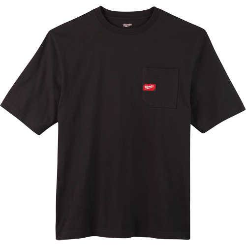 Heavy-Duty Pocket T-Shirt, Men's, Small, Black Superchem Industries