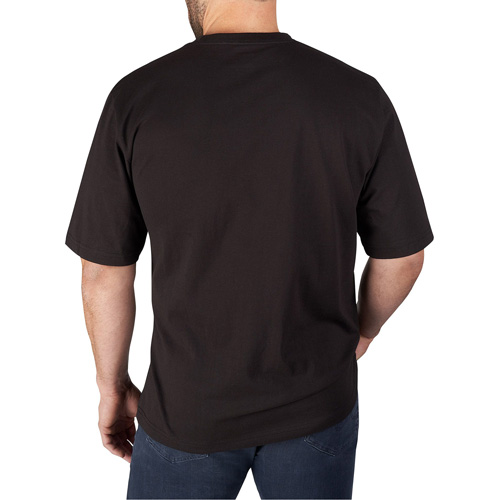Heavy-Duty Pocket T-Shirt, Men's, Small, Black Superchem Industries