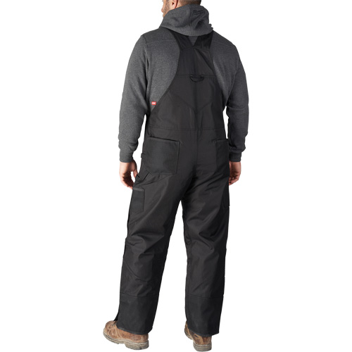 GridIron Regular Length Zip-To-Thigh Bib Overall, Men's, Large, Black Superchem Industries