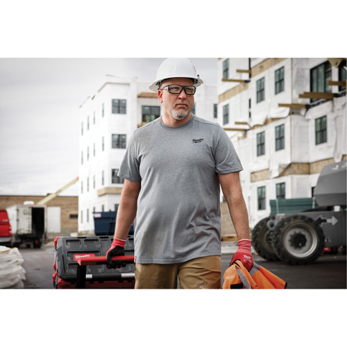 T-shirt de travail hybride, Hommes, Petit, Gris Superchem Industries