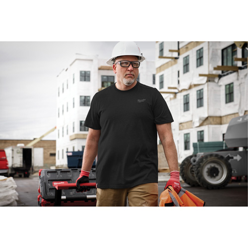 Hybrid Work Tee Shirt, Men's, Small, Black Superchem Industries