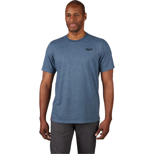 Hybrid Work Tee Shirt, Men's, Small, Blue Superchem Industries