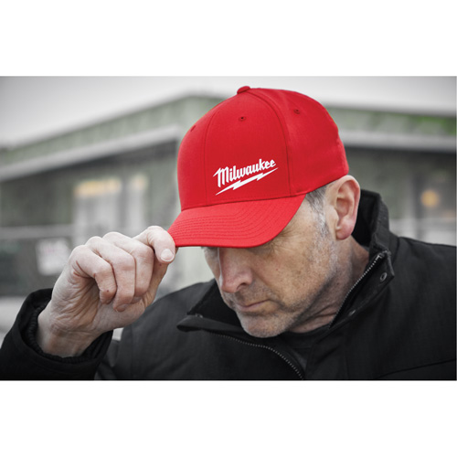 Flexfit&reg; Fitted Hat, Red, Poly-Cotton Superchem Industries