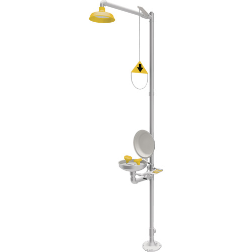 Combination Emergency Shower & Eyewash Station, Pedestal Superchem Industries