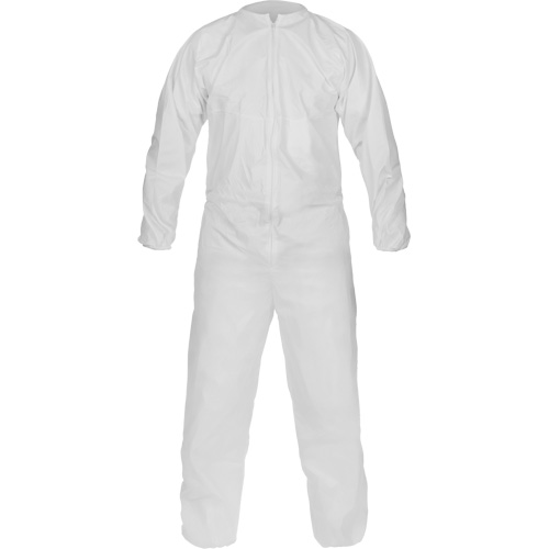 CleanMax&reg; Clean Manufactured Non-Sterile Coverall, Medium, White, Microporous Superchem Industries