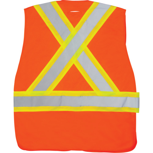 CSA-Compliant High-Visibility Surveyor Vest, High Visibility Orange, 2X-Large, Polyester Superchem Industries