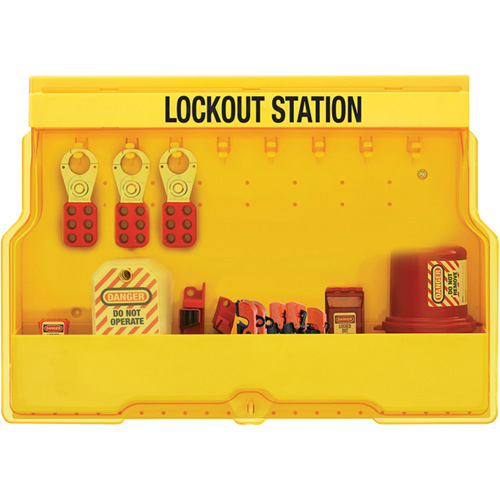 Premier Electrical Lockout Station, None Padlocks, 16 Padlock Capacity, Padlocks Not Included Superchem Industries