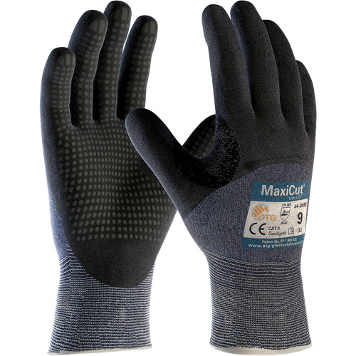 ATG MaxiCut&reg; Ultra DT, Size Large, 15 Gauge, Nitrile Coated, Engineered Yarn Shell, ASTM ANSI Level A3/EN 388 Level 5/EN 388 Level C Superchem Industries