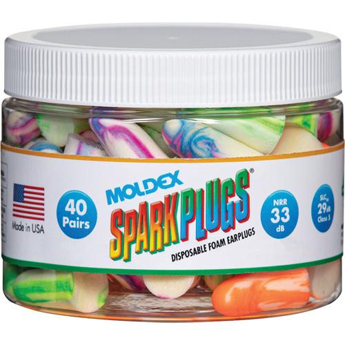 SparkPlugs Earplugs, Bulk - Canister Superchem Industries