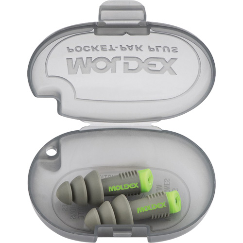 Bouchons d'oreilles r&eacute;utilisables Alphas, Sans cordon, Vrac - &eacute;tui en plastique, 27 dB NRR, Taille unique Superchem Industries