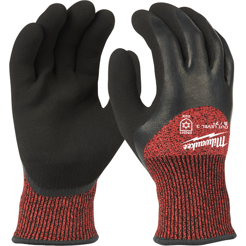 Winter Cut-Resistant Gloves, Size X-Large, 15 Gauge, Rubber Latex Coated, ANSI/ISEA 105 Level 3 Superchem Industries