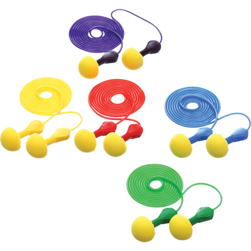 Bouchons d'oreilles rapides de style capsule E-A-R, Avec cordon, Vrac - Sachet coussin, 25 dB NRR, Taille unique Superchem Industries