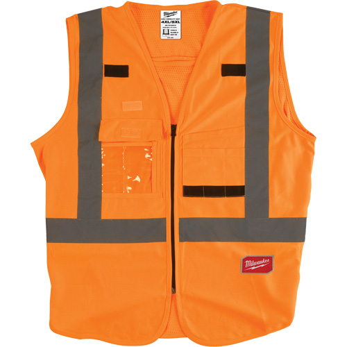 Safety Vest, High Visibility Orange, 4X-Large/5X-Large Superchem Industries