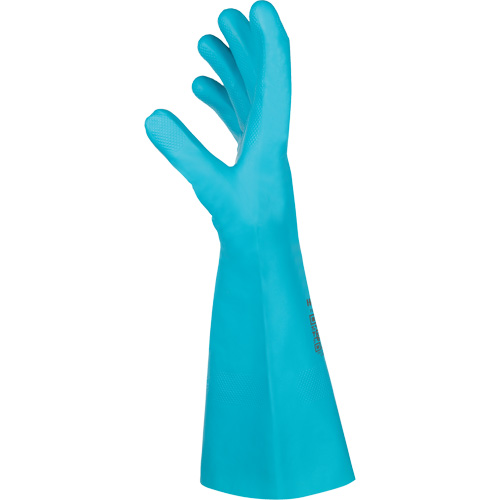 Gants chimiques Flextril, Taille 7, 12,5" lo, Nitrile, Doublure en Nylon Superchem Industries