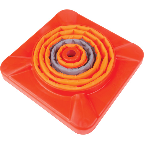 C&ocirc;ne de signalisation repliable, 18" h, Orange Superchem Industries