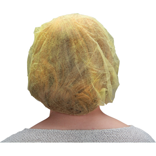 Bonnets bouffants, Polypropyl&egrave;ne, 21", Jaune Superchem Industries