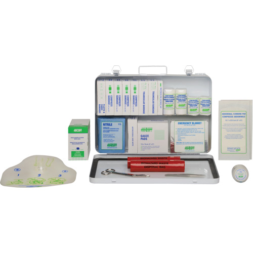 Trousse de premiers soins, R&eacute;pond &agrave; la norme CSA Z1220-17 type 2 environnements &agrave; faible risque, Moyen (26-50 travailleurs) Superchem Industries