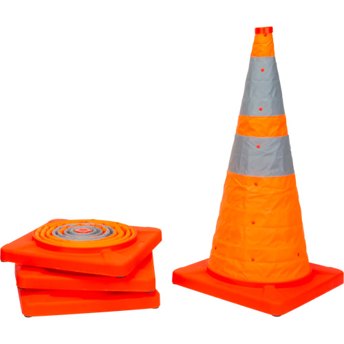Collapsible Traffic Cone, 28" H, Orange Superchem Industries