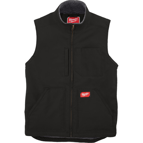 Heavy-Duty Sherpa-Lined Vest, Men's, Small, Black Superchem Industries